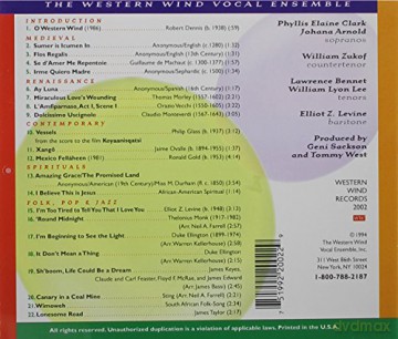 Western Wind: A Cappella Somgbook [CD]