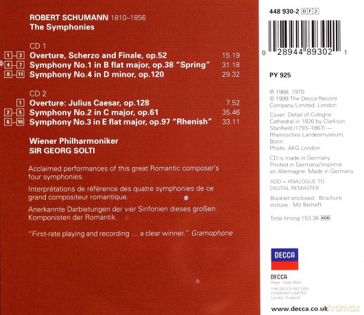 Solti: Schumann: Symphonies [2CD]