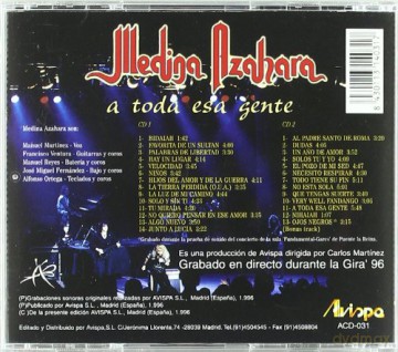 Medina Azahara: A Toda Esa Gente [2CD]