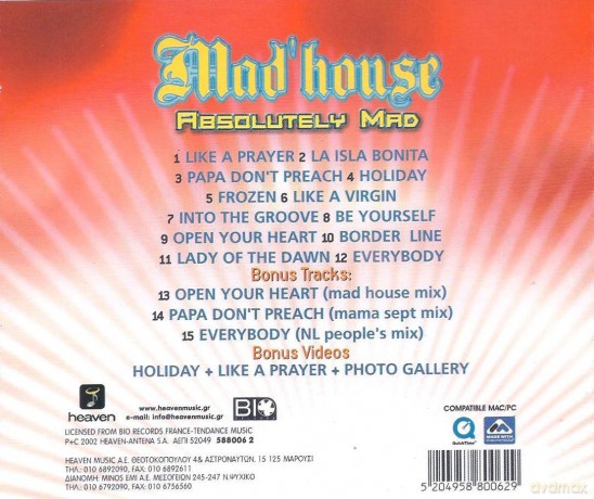 Mad House: Absolutely Mad [CD]
