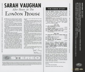 Sarah Vaughan: After Hours At The London House [CD]