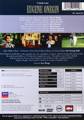 Solti: Tchaikovsky Eugen Onegin [DVD]
