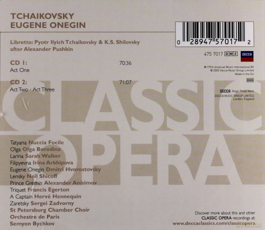Tchaikovsky:Eugene Onegin