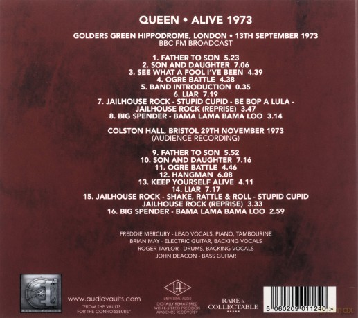 Queen: Alive 1973 [CD]