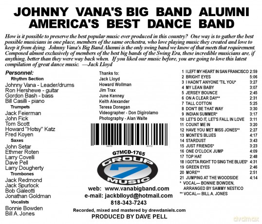 Johnny Vana: America's Best Dance Band [CD]