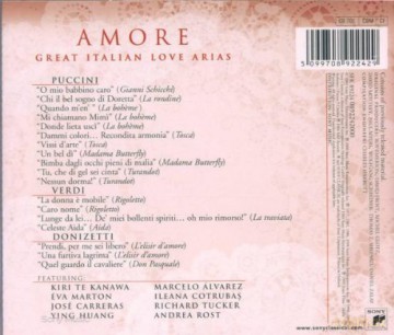 Amore: Amore-Great Italian Love Arias [CD]