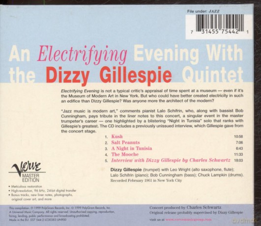 Dizzy Gillespie: An Electifying Evening With the Dizzy Gillespie Quintet [CD]