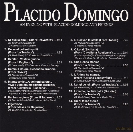Placido Domingo: An Evening With Domingo [CD]