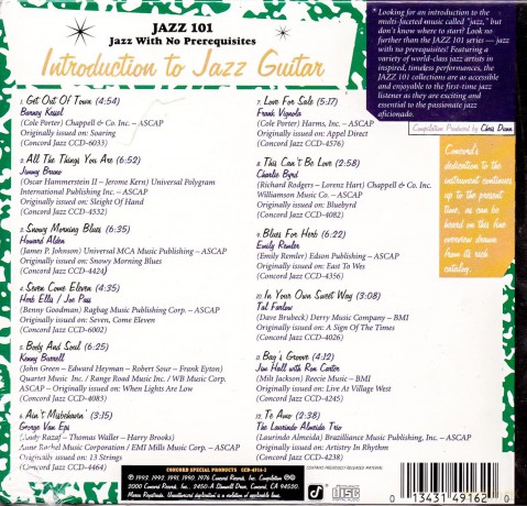 An Introduction to Jazz Guitar [CD]