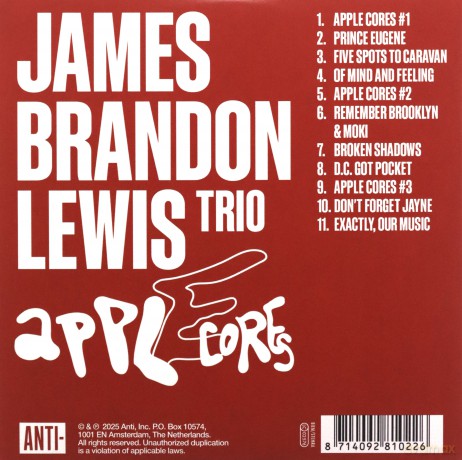 James Brandon Lewis Trio: Apple Cores [CD]