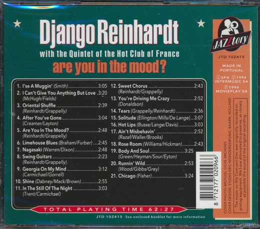 Django Reinhardt: Are You In The Mood [CD]