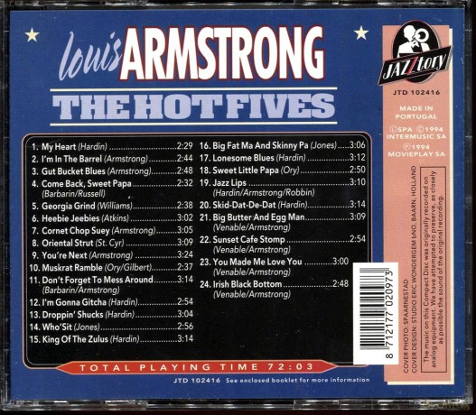 Louis Armstrong: Armstrong,Louis ...Hot 5 S [CD]