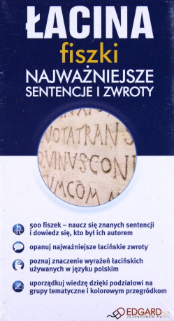 Łacina. Fiszki. Najważniejsze sentencje i zwroty [KSIĄŻKA]