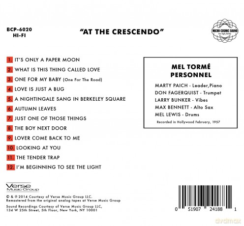 Mel Torme: At the Crescendo [CD]