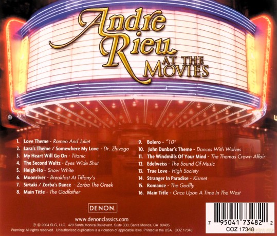 Andre Rieu: At the Movies [CD]