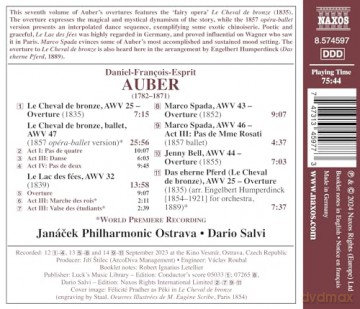 Janá?Ek Philharmonic Ostrava & Salvi & Dario: Auber: OuvertüRen, Vol. 7 [CD]
