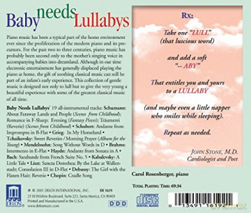 Carol Rosenberger: Baby Needs Lullabys [CD]