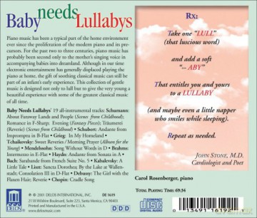 Carol Rosenberger: Baby Needs Lullabys [CD]