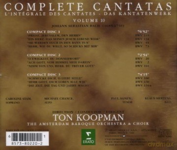 Koopman: Bach: Cantatas, Vol 10 /koopman [2CD]