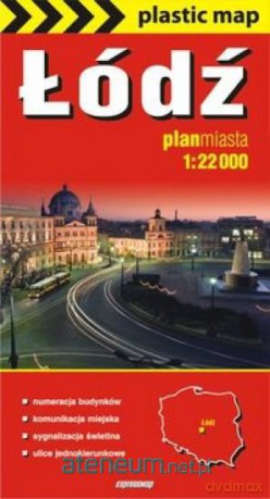 Łódź - foliowany plan miasta 1:22 000 [KSIĄŻKA]