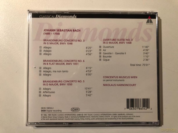 Harnoncourt: Bach:Brandenburg Concertos Nos.3,5&6 [CD]