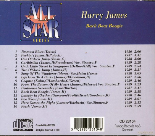 Harry James: Back Beat Boogie [CD]
