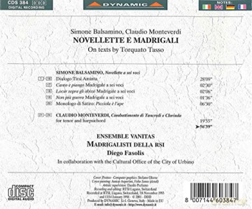 Balsamino/monteverdi - Novellette E Madrigali [CD]