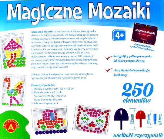 Magiczne mozaiki - Kreatywnośc i edukacja 250 [ZABAWKA]