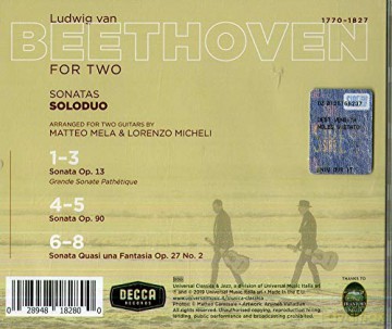 Soloduo Beethoven: Beethoven For Two [CD]