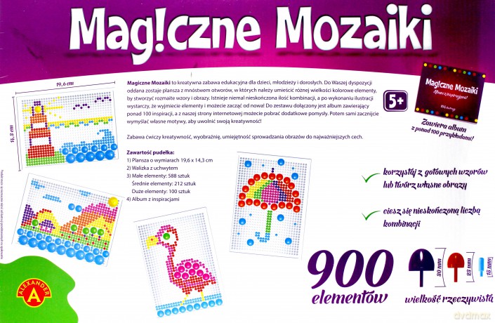 Magiczne mozaiki - Kreatywnośc i edukacja 900 [ZABAWKA]