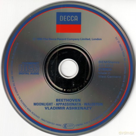 Vladimir Ashkenazy: Beethoven: Sonatas 14, 21 & 23 - Moonlight / Appassionata / Waldstein [CD]