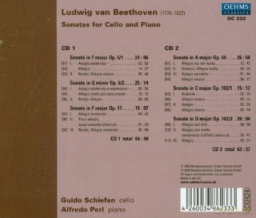 Ludwig Van Beethoven: Beethoven: Sonatas for Cello and Piano [2CD]