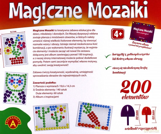 Magiczne mozaiki - Kreatywność i edukacja 200 [ZABAWKA]
