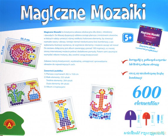 Magiczne mozaiki - Kreatywność i edukacja 600 [ZABAWKA]