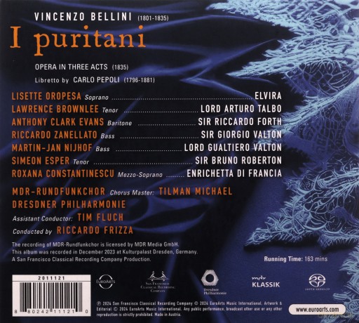 Dresdner Philharmonie And Riccardo Frizza: Bellini: I Puritani [3CD]