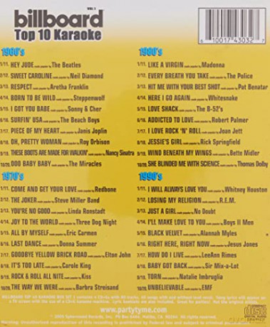 Karaoke: Billboard Box Set One [CD]