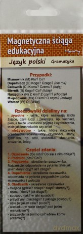 Magnetyczna zakładka - Język polski Gramatyka [SZKOŁA]