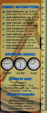 Magnetyczna zakładka - Matematyka SP 1-3 [SZKOŁA]