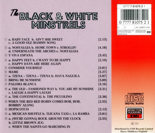 Black & White Minstrels: Black And White [CD]