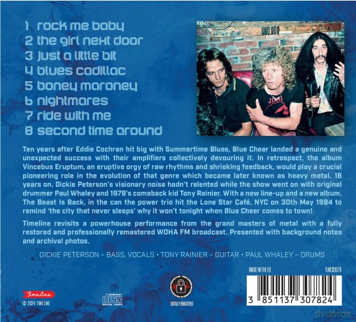 Blue Cheer: Blue Cheer - Lone Star Cafe, New York 1984 [CD]