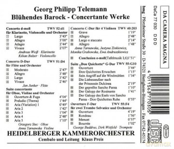 G. P. Telemann: Bluehendes Barock-Concertante [CD]
