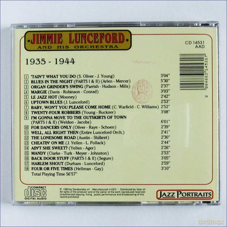 Jimmie Lunceford: Blues In The Night [CD]