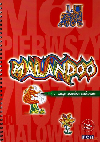 Malandoo. Mój pierwszy zeszyt do malow. (czerwony) [KSIĄŻKA]