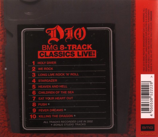 Dio: Bmg 8-Tracks Classics Live [CD]