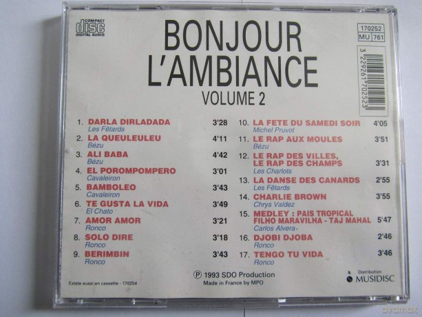 Compilation: Bonjour l'ambiance Vol. 2 [CD]