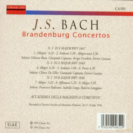 Accademia D.magnifica Comunita: Brandenburg Concertos 2/4/5 [CD]