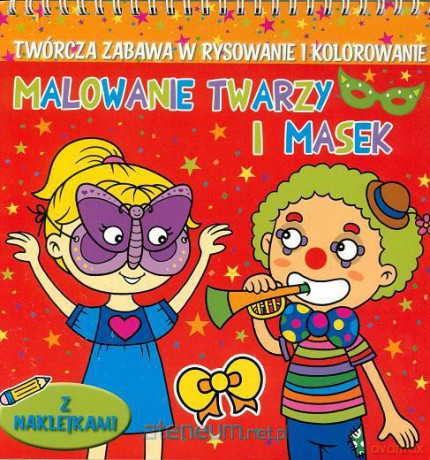 Malowanie twarzy i masek (czerwona) [KSIĄŻKA]