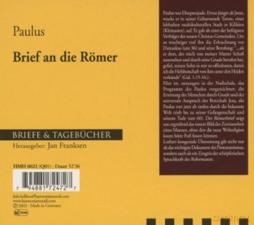 Jurgen Hentsch: Brief an Die Roemer [CD]