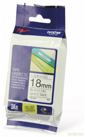 Brother: Brother - Laminated Tape - Black On White - Roll