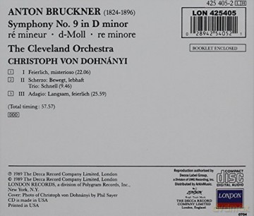 Dohnanyi & co: Bruckner: Symphony No. 9 [CD]